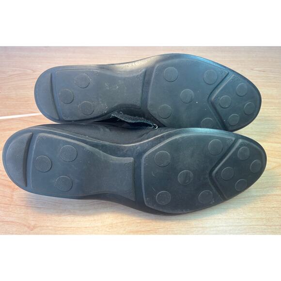 Jaime Mascaro Black Leather and Fabric Cross Strap Casual Flats 1003 Men's 42 - Picture 10 of 13